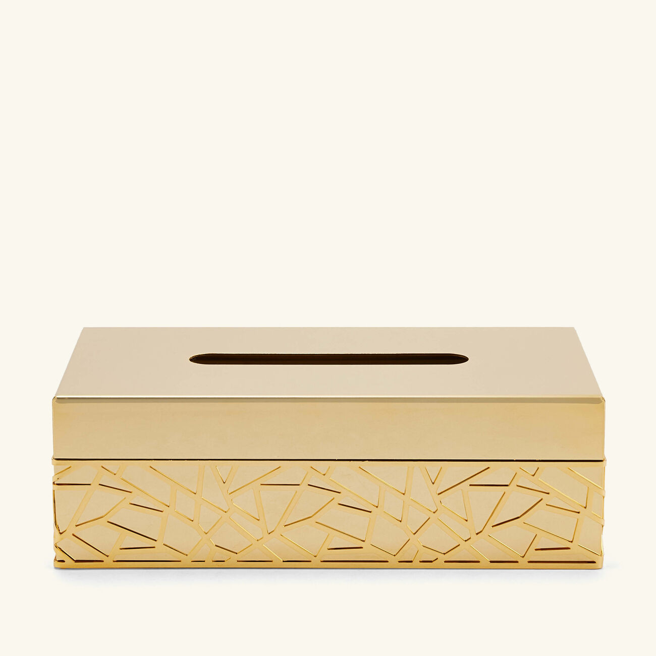 villari hiroito rectangular tissue box gold