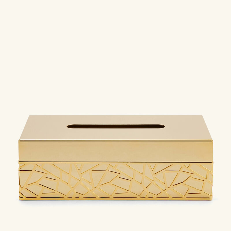 villari hiroito rectangular tissue box gold