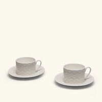 missoni home zig zag tea cup   saucer white set of 2