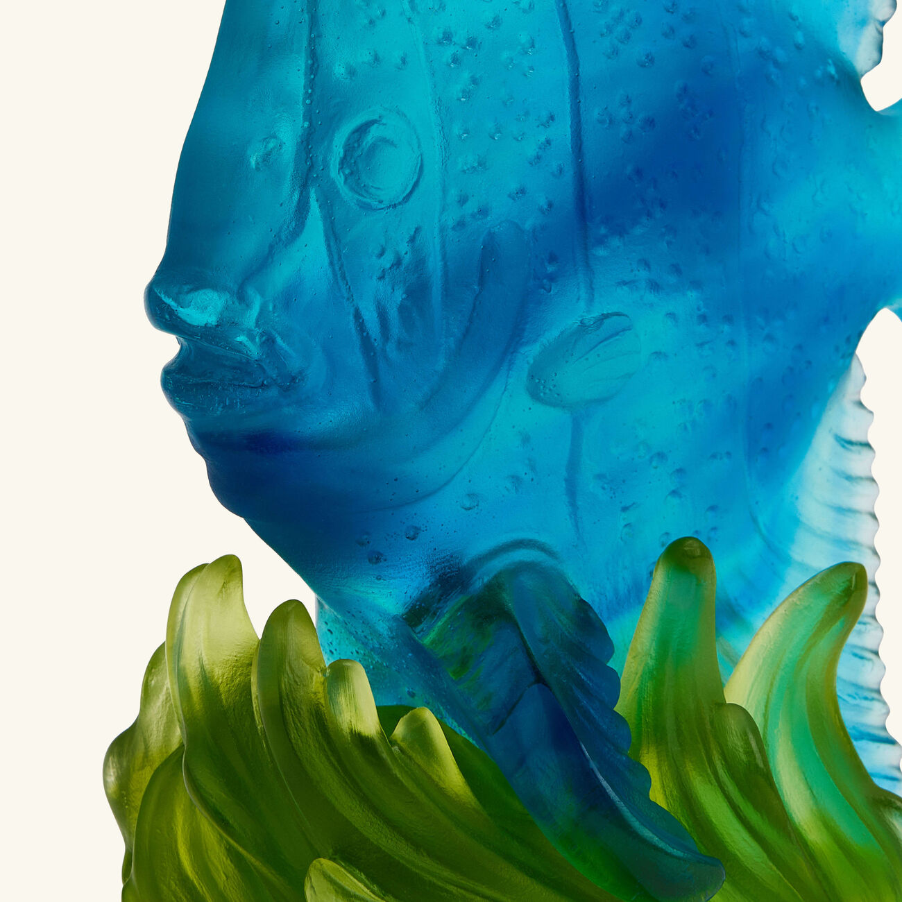 دوم منحوتة سمكة مايا بلاتاكس صغيرة زرقاء