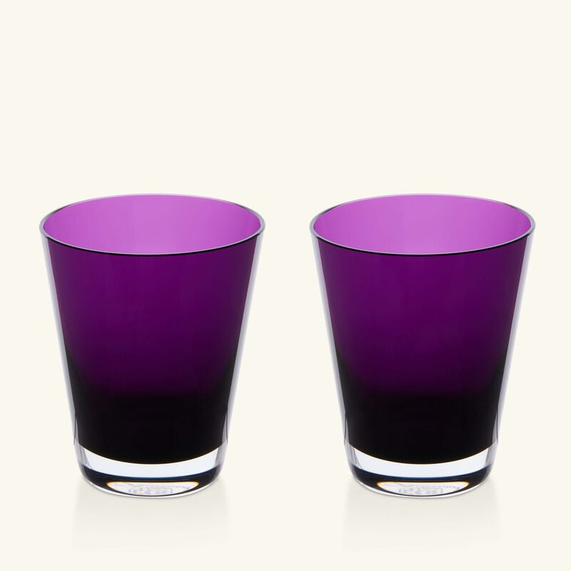 Mosaique Tumblers Set of 2 Purple baccarat mosaique tumblers set of 2 purple