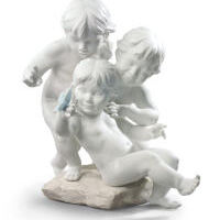 lladro children s curiosity sculpture large white