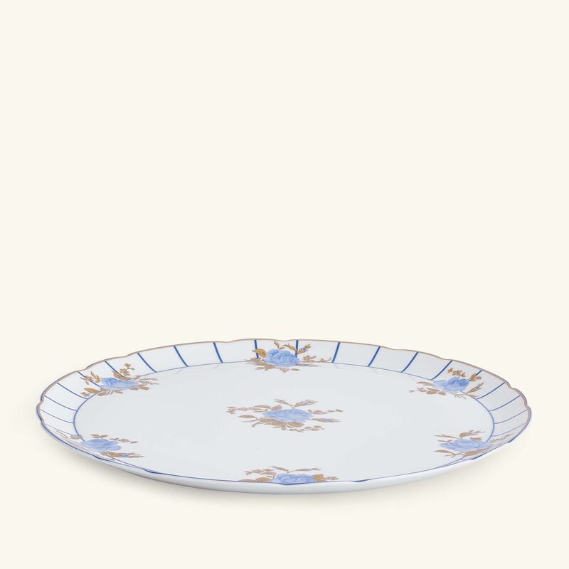bernardaud brocante serving platter round blue 33cm