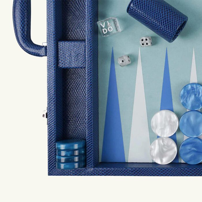 vido sapphire snake backgammon set