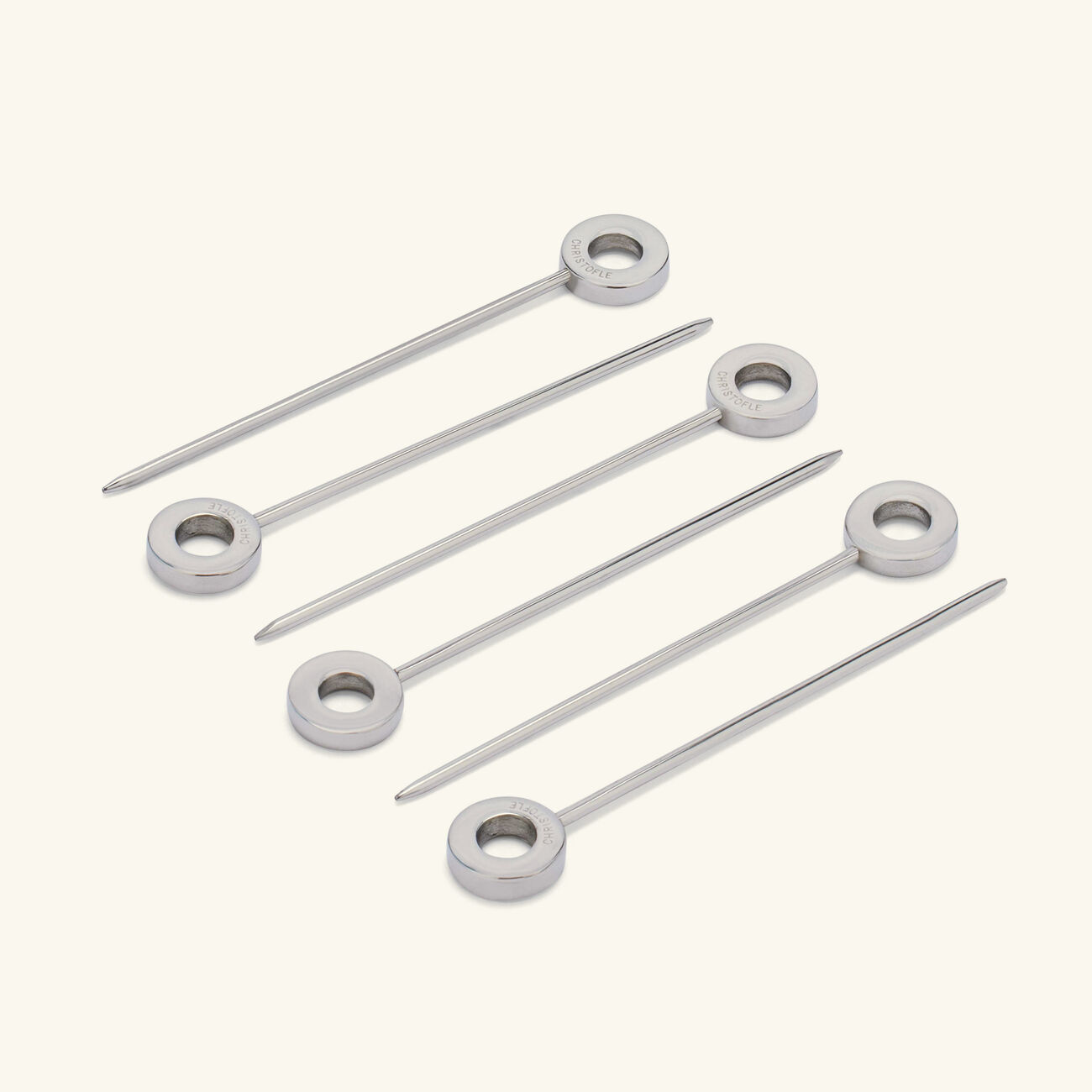 oh de christofle cocktail picks stainless steel set of 6
