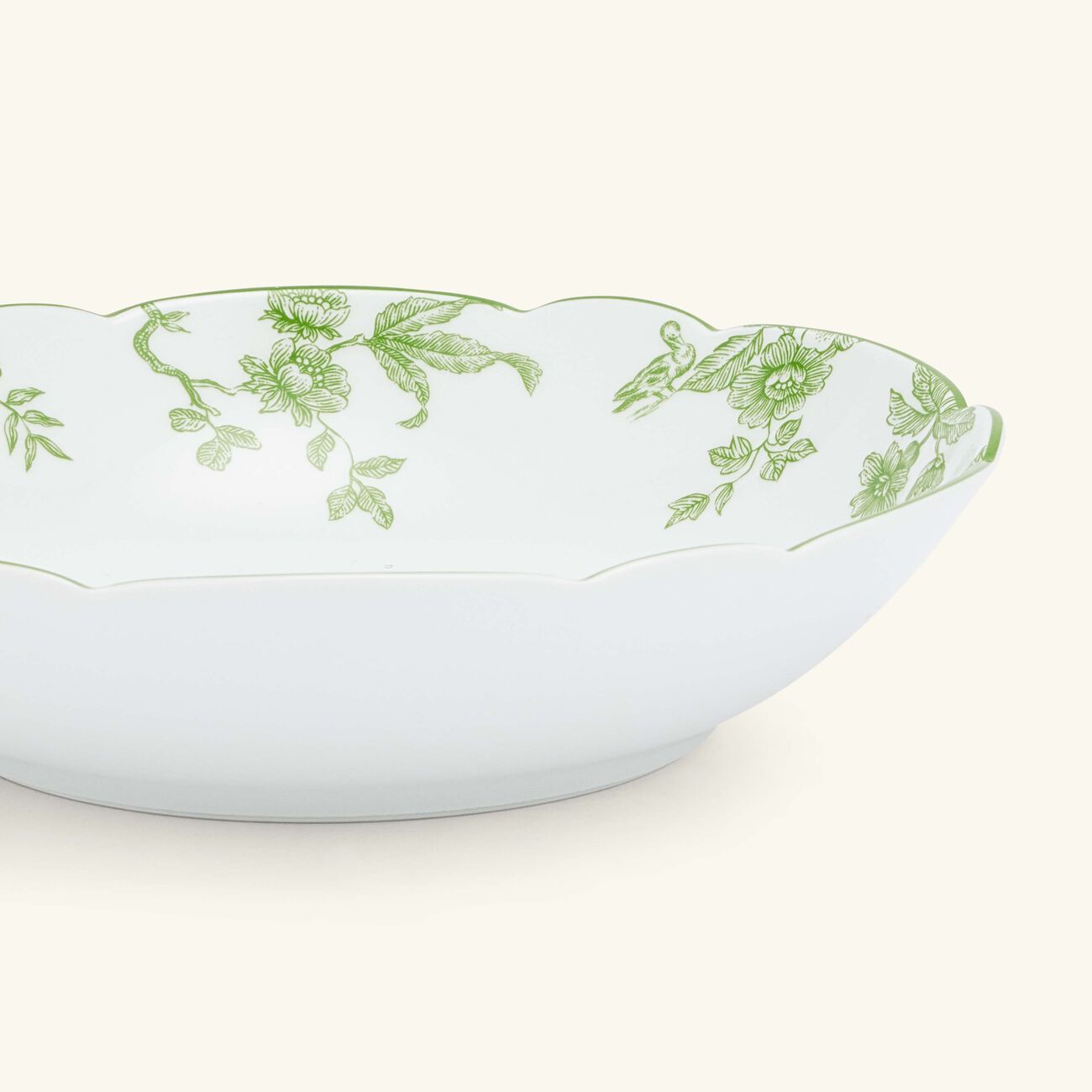 bernardaud albertine soup plate round green 19cm