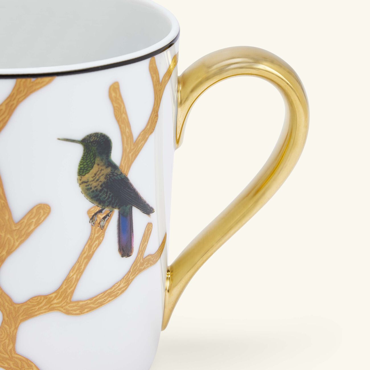 bernardaud aux oiseaux mug gold set of 2