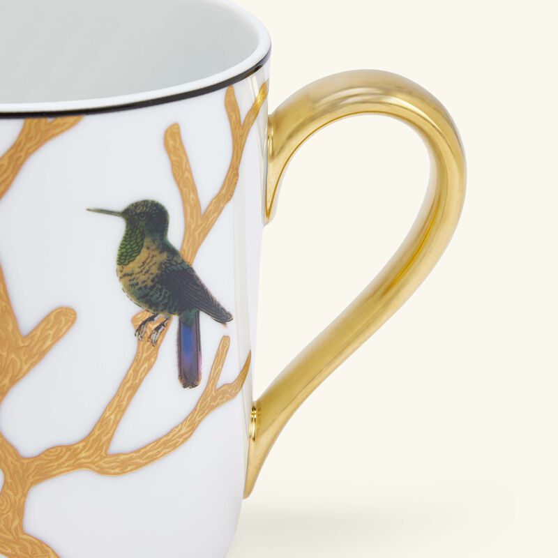 bernardaud aux oiseaux mug gold set of 2