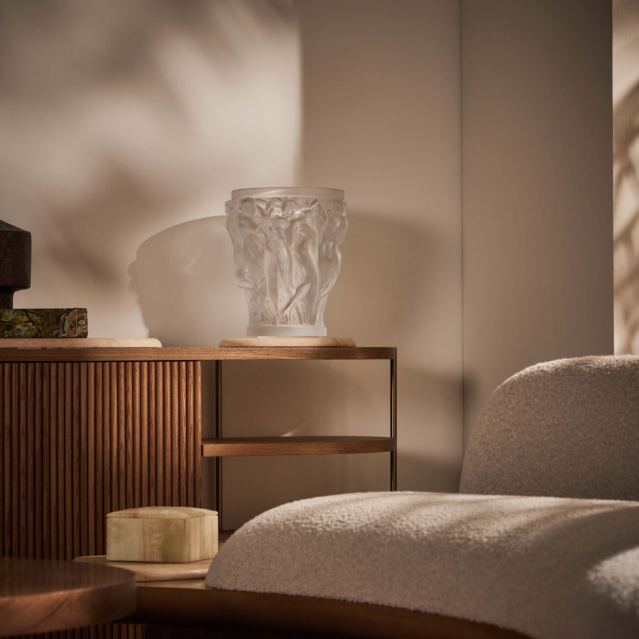 لاليك مزهرية باكانت متوسطة شفافة