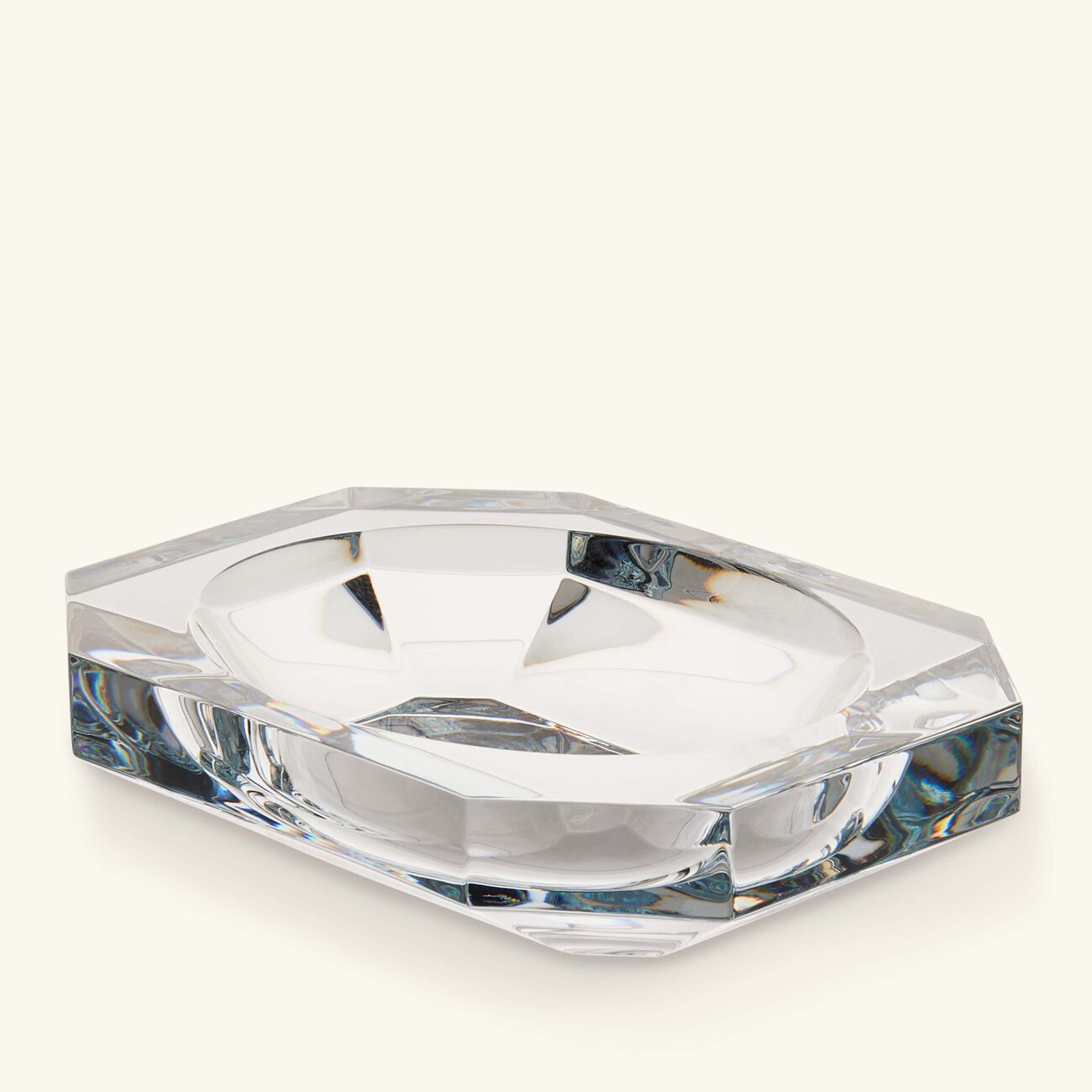 باكارا صينية الحلى والمجوهرات أوكتوجون بتصميم شفاف مستطيل الشكل   بالحجم الصغير