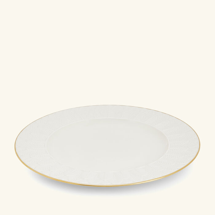 villari peacock dinner plate round white 27cm