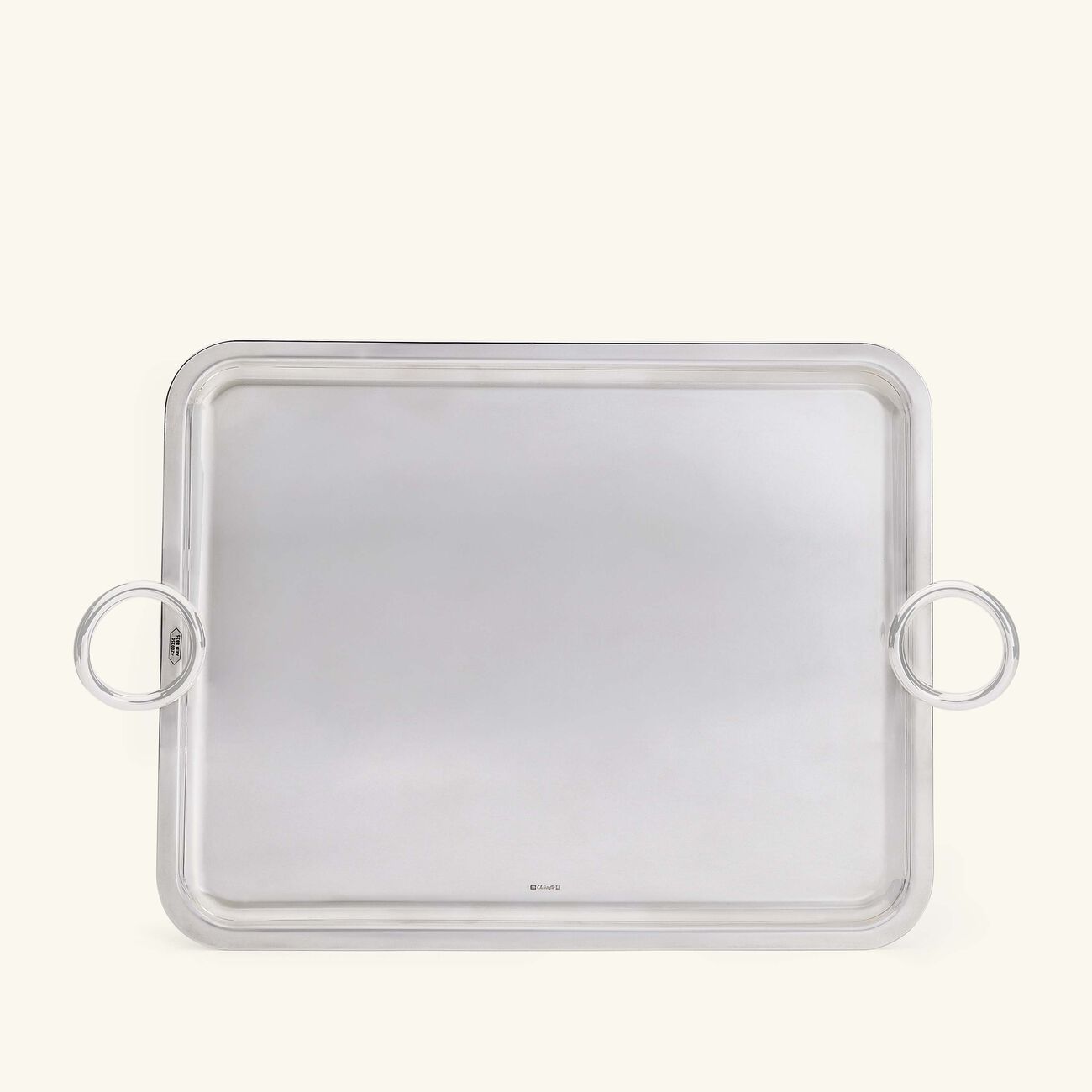 christofle vertigo serving tray rectangular extra large silver plated