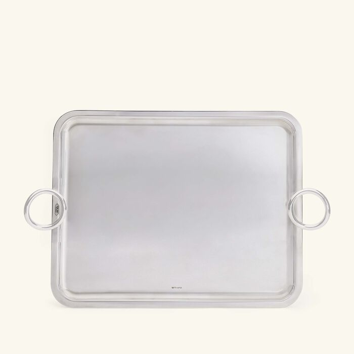 christofle vertigo serving tray rectangular extra large silver plated