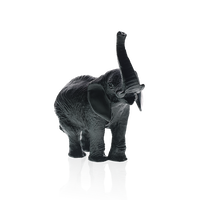 daum elephant sculpture black