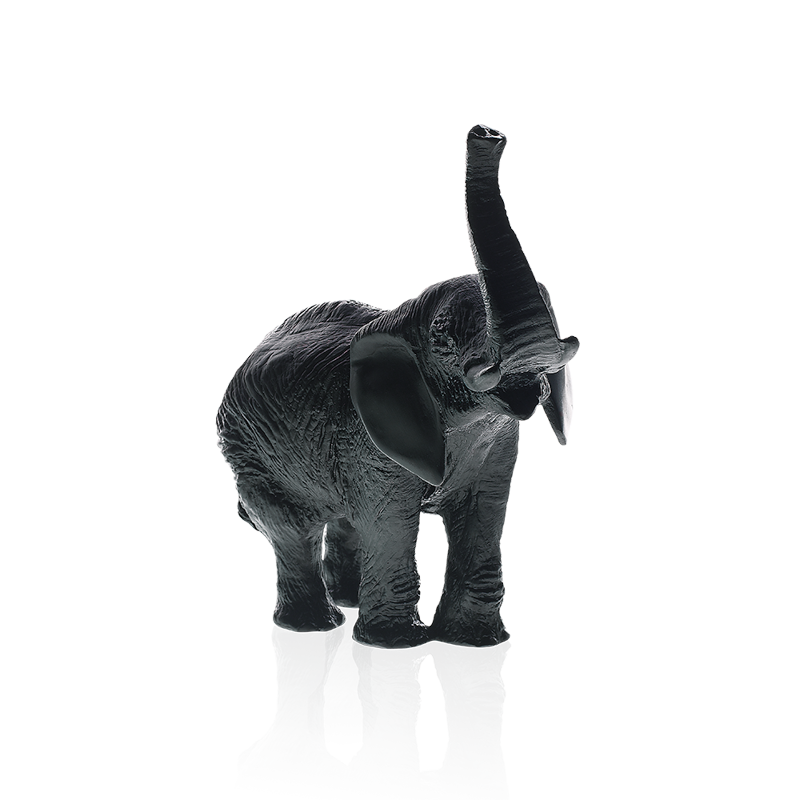 daum elephant sculpture black