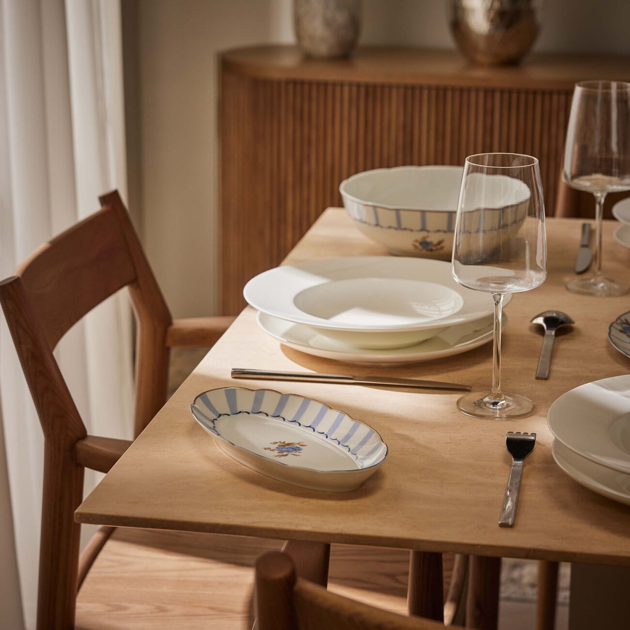 bernardaud brocante serving platter blue 21cm