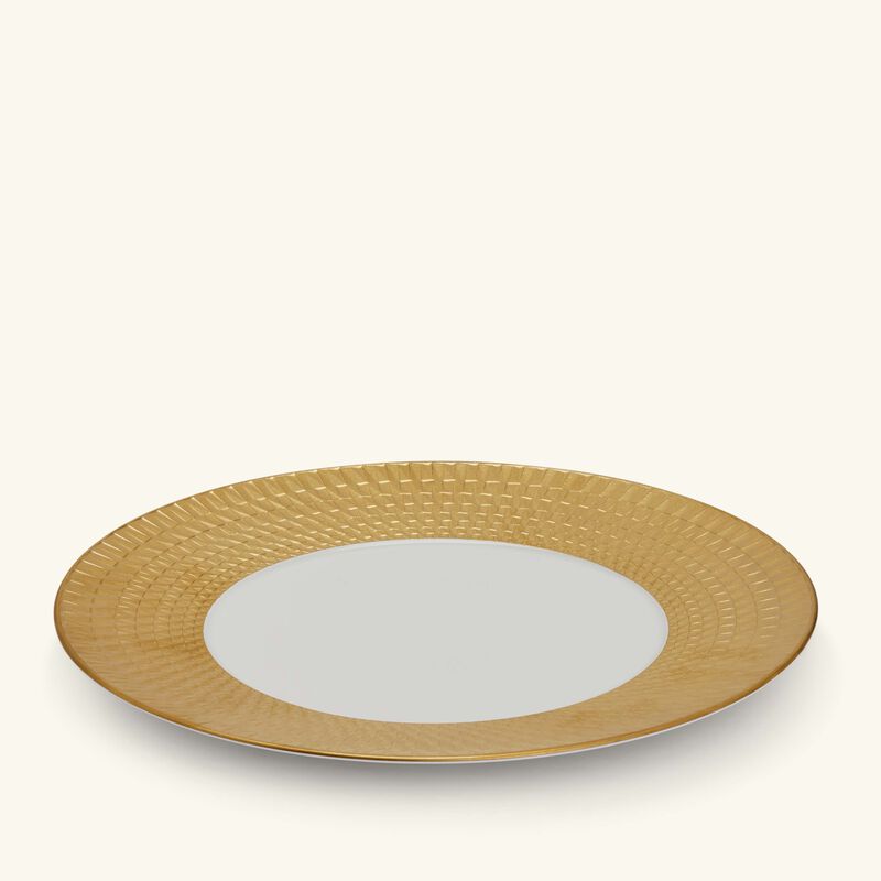 Twist Charger Plate Round Gold 30cm bernardaud twist charger plate round gold 30cm