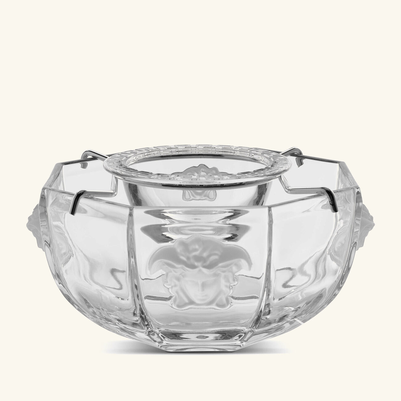 versace crystal caviar bowl clear