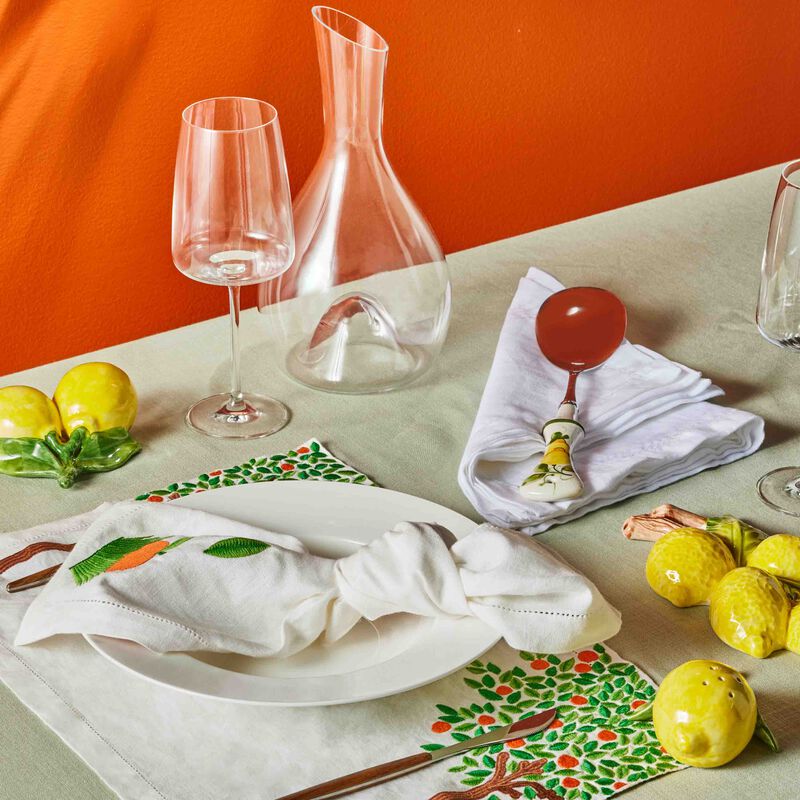 Lemon Ceramic Serving Spoon White les ottomans lemon ceramic serving spoon white