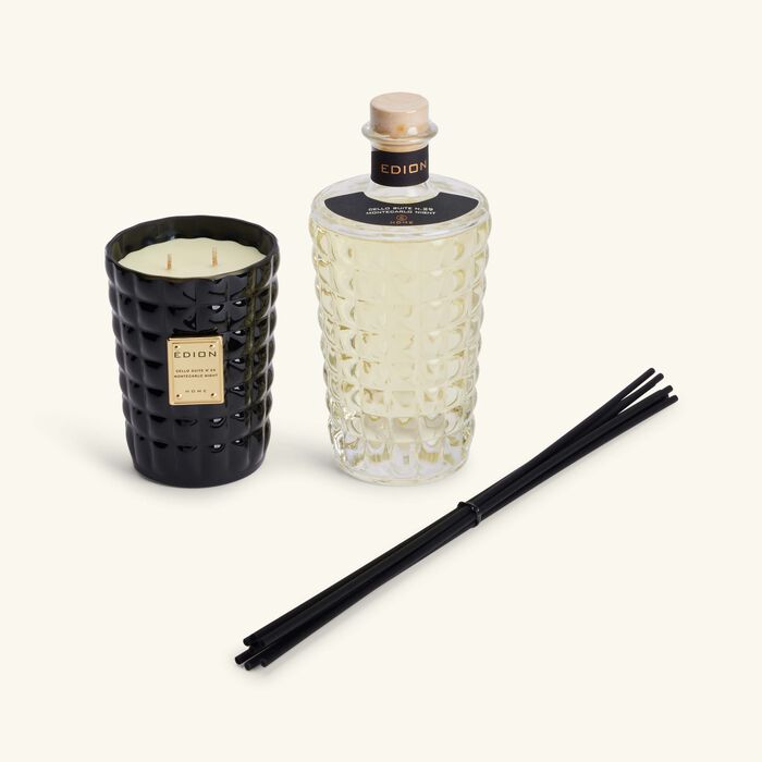 edion cello suite no 29 montecarlo night nero candle   diffuser set