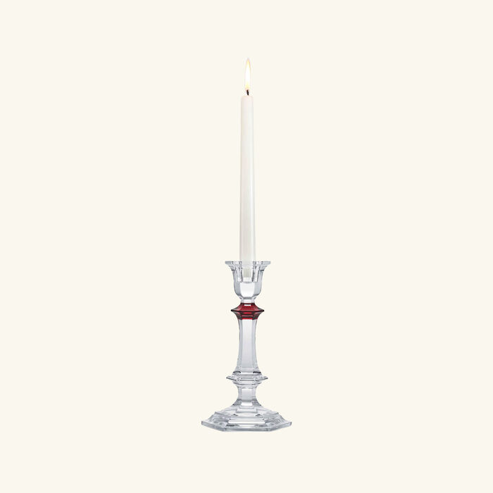 baccarat harcourt candle holder red