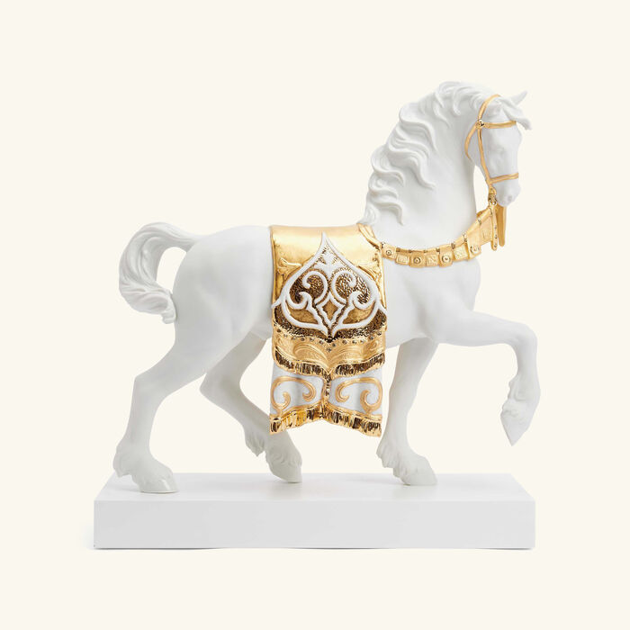 A Regal Steed Horse Sculpture Large Gold lladro a regal steed horse sculpture large gold