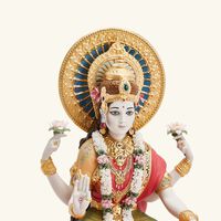 Goddess Lakshmi Sculpture Large Red lladro goddess lakshmi sculpture large red