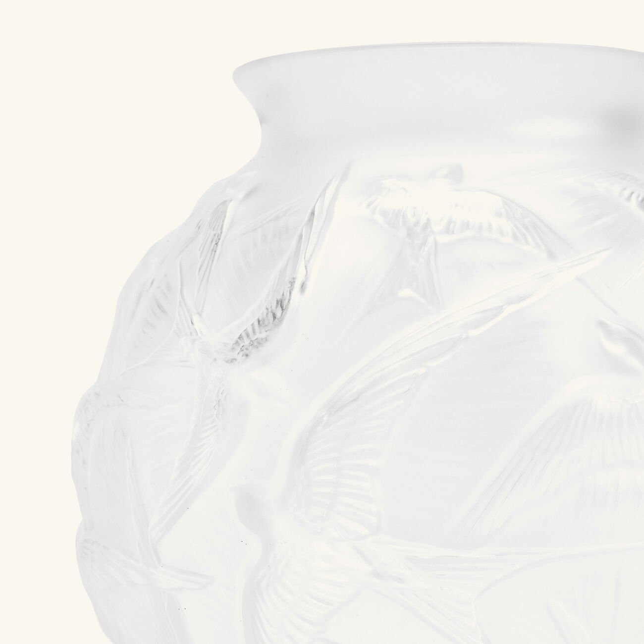Hirondelles Vase Small Clear lalique hirondelles vase small clear