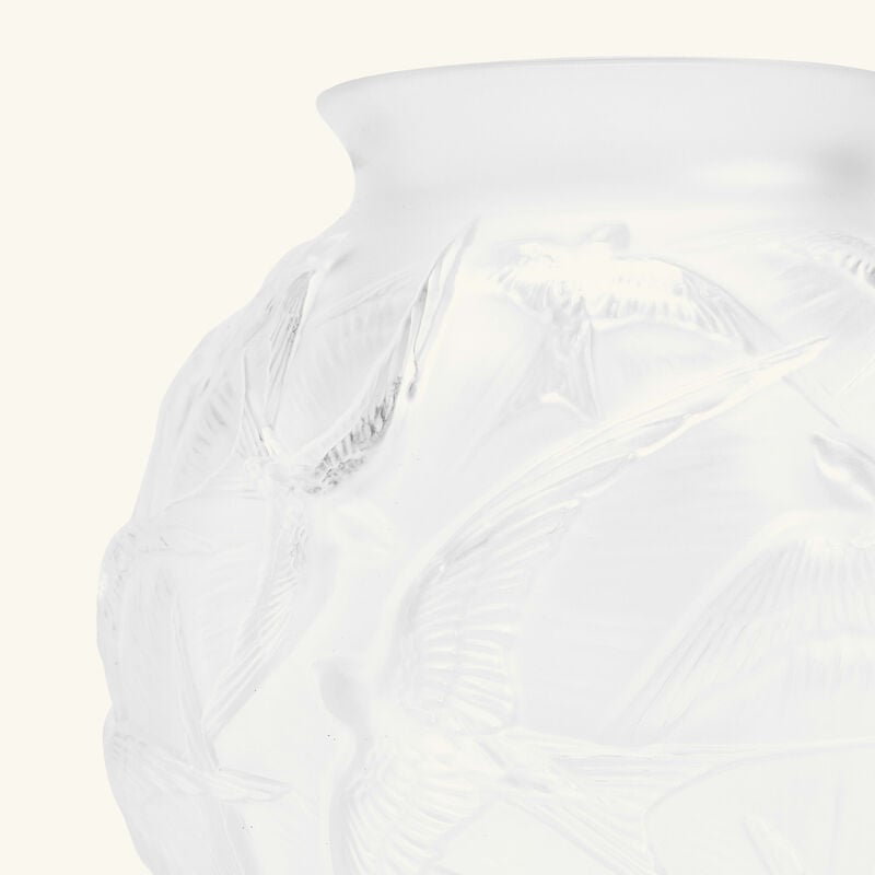 Hirondelles Vase Small Clear lalique hirondelles vase small clear