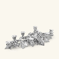 بوتشيلاتي شمعدان فضي بنقش أوراق العنب   9 شموع