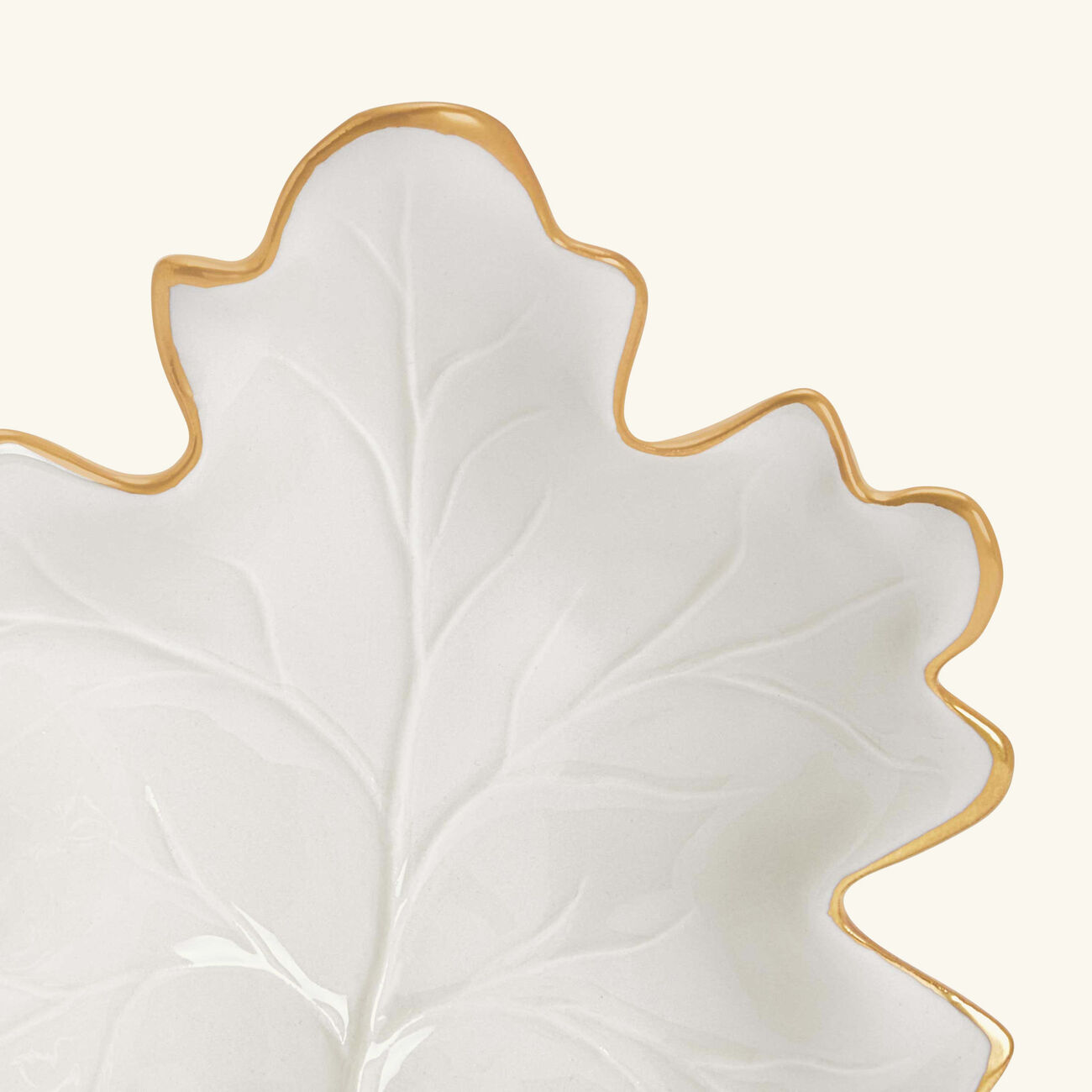 villari autumn fig leaf trinket tray small white