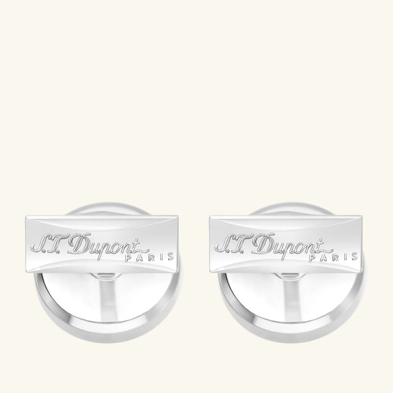 st dupont round cufflink blue