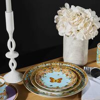 le jardin de versace bread   butter plate round blue 16cm