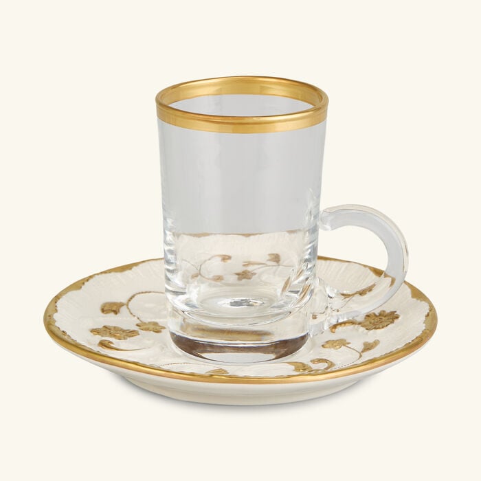 Taormina Tea Cup & Saucer Gold villari taormina tea cup saucer gold