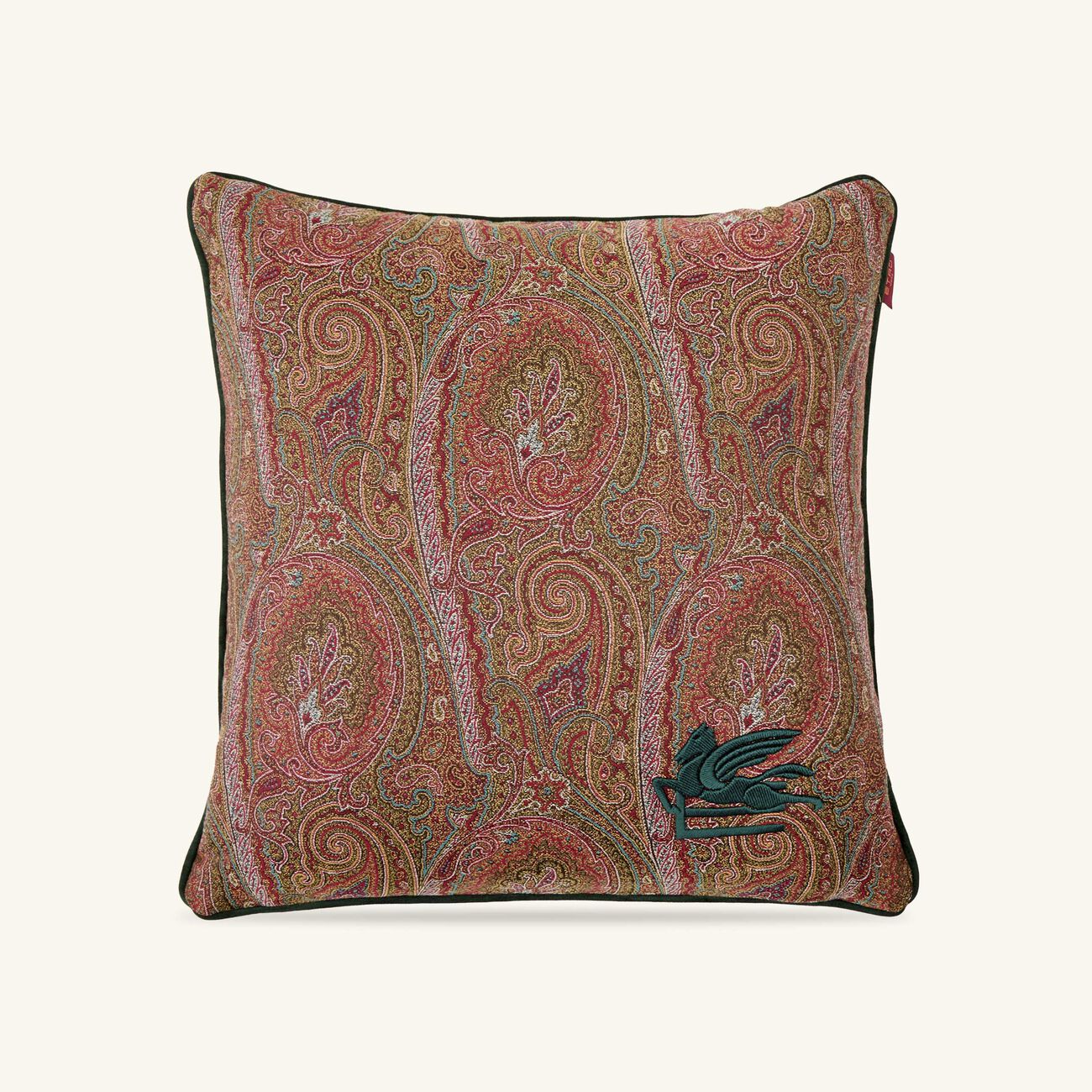 etro arnica embroided cushion brown