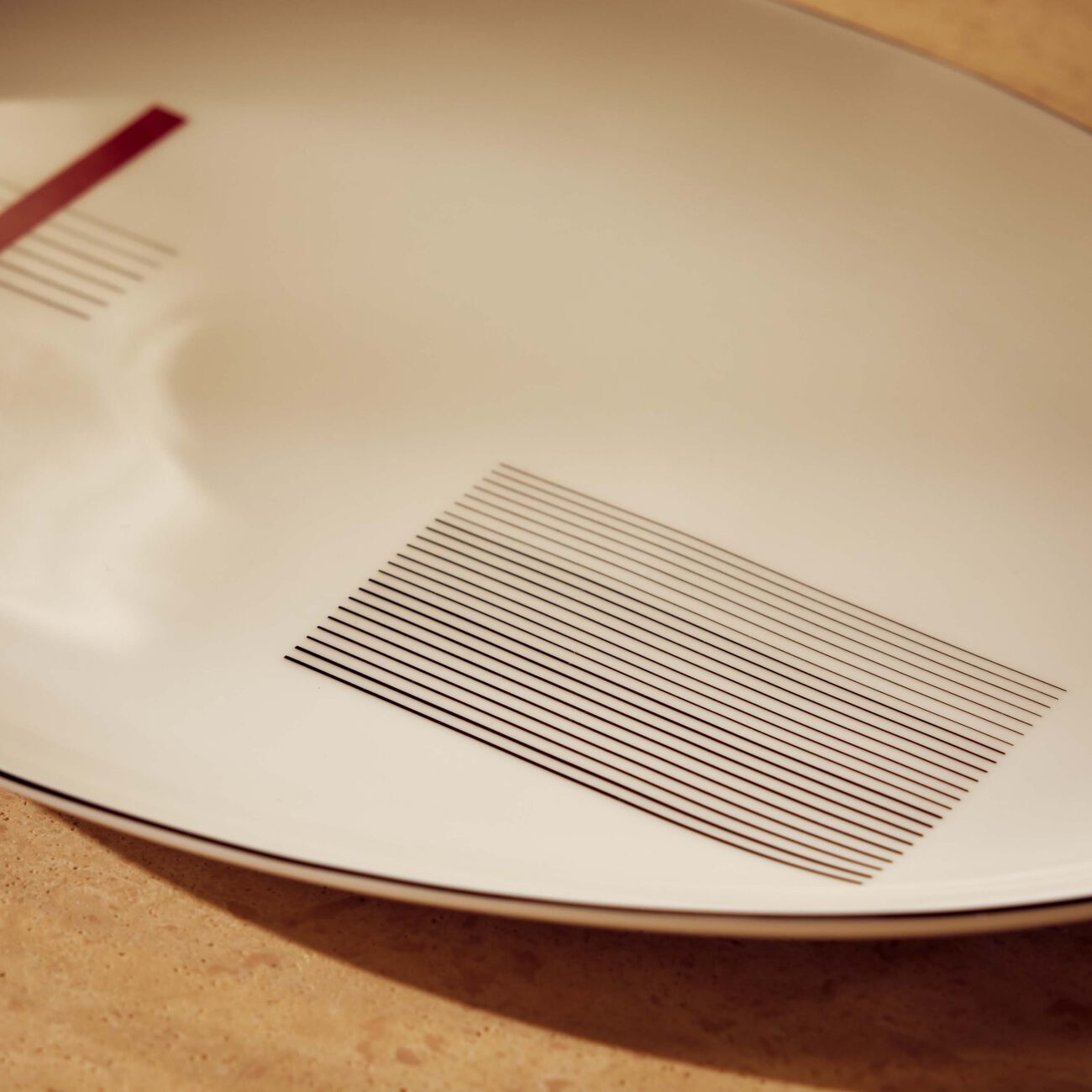 bernardaud oscar serving platter oval red 33cm