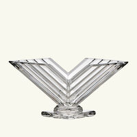 mario cioni   c crystal v shape centerpiece small clear