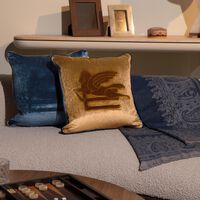 Pegaso Embroided Cushion Amber etro pegaso embroided cushion amber