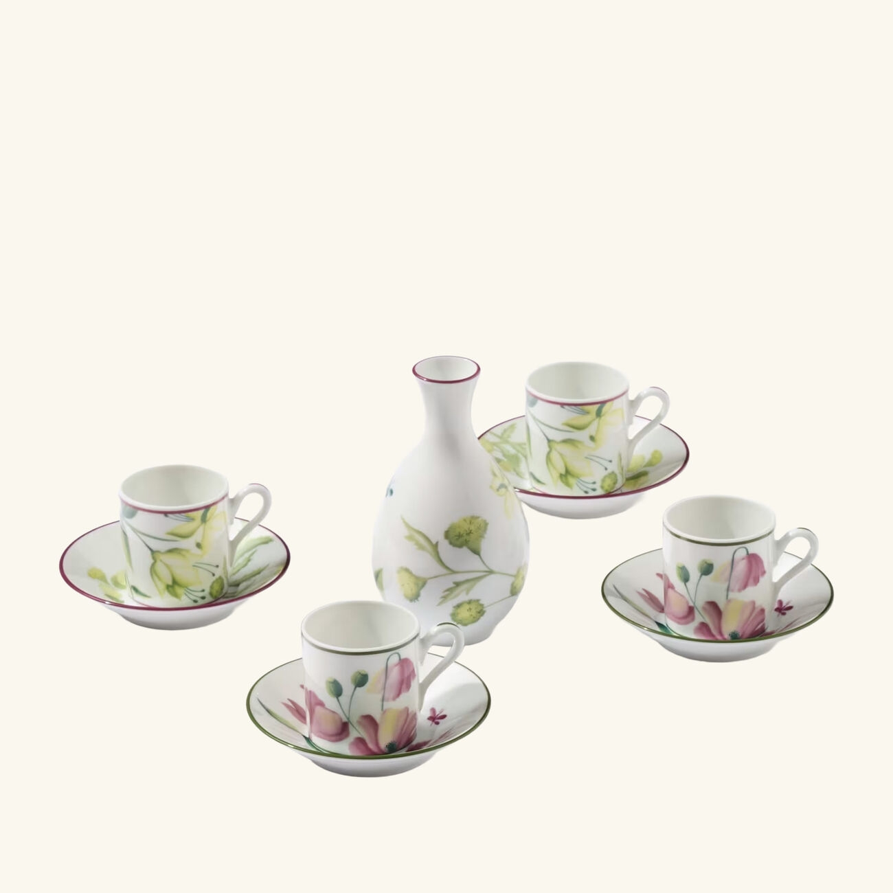 Florenza Acanto Impero Coffee Cup Green Set of 2 ginori 1743 florenza acanto impero coffee cup green set of 2