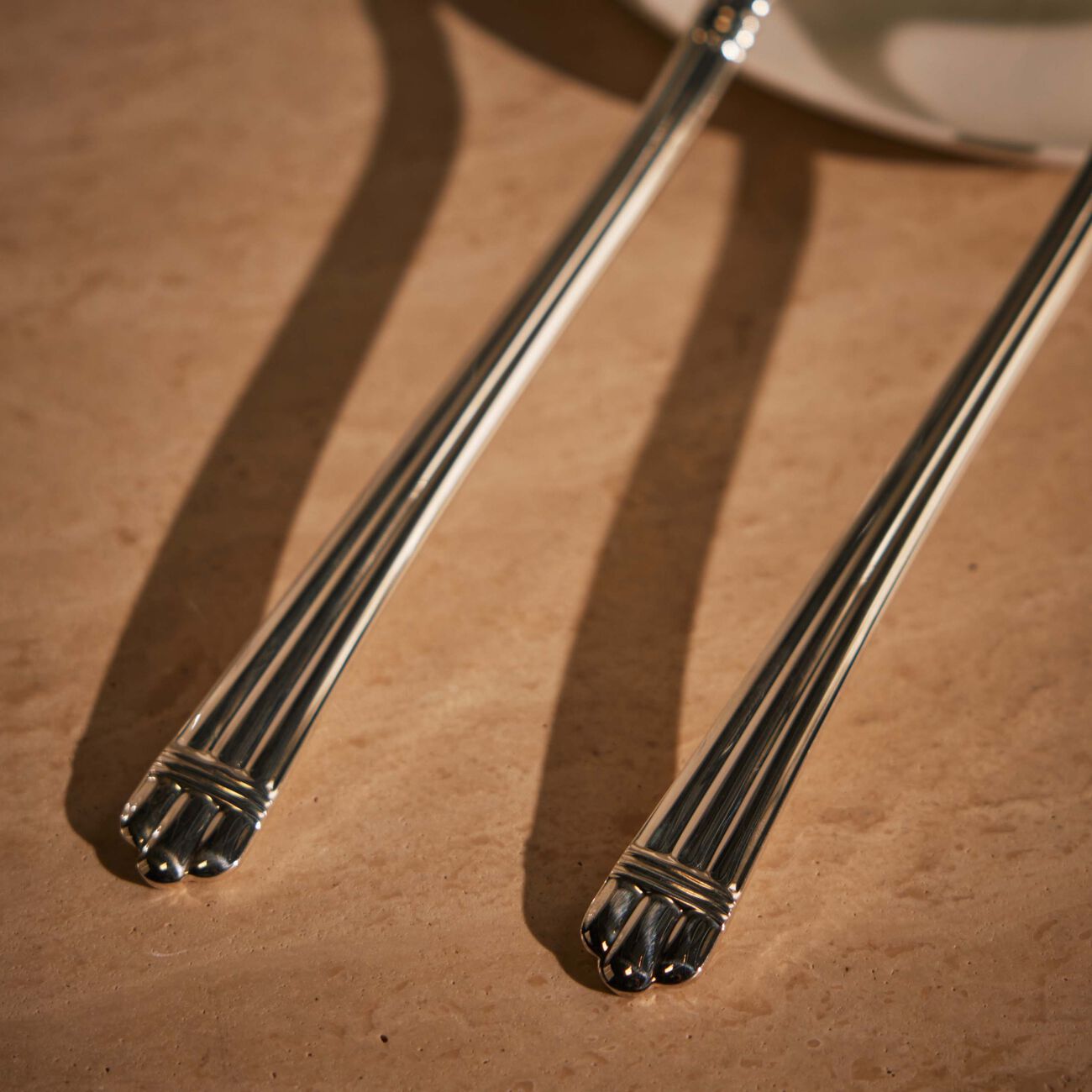 كريستوفل ملعقة تقديم السلطة آريا مطلية بالفضة