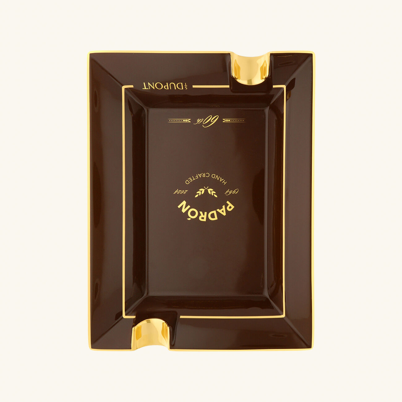 st dupont padron ashtray rectangular large brown