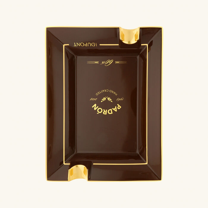 st dupont padron ashtray rectangular large brown