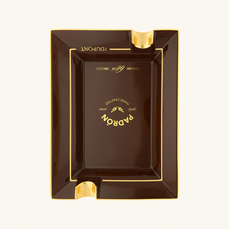 st dupont padron ashtray rectangular large brown