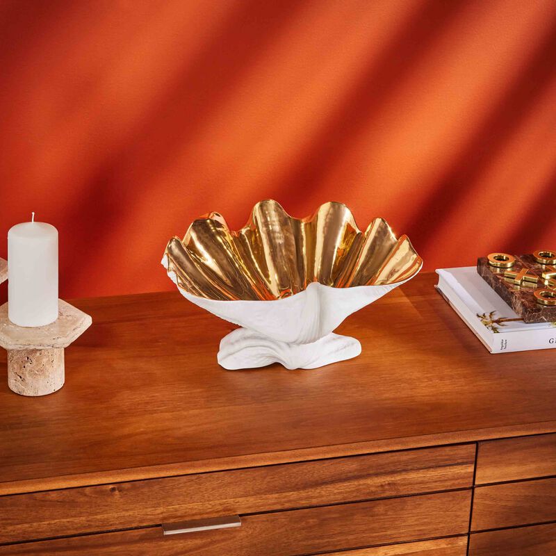 لوبجيه قطعة ديكور مركزية نبتون باللون الذهبي