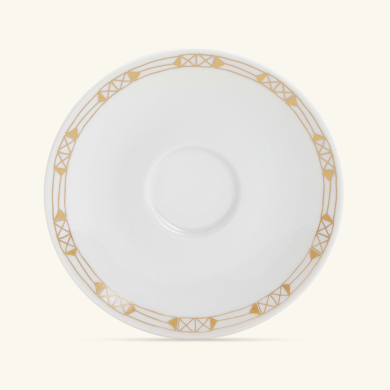 باكارا طقم تاليران المؤلف من فنجانين للقهوة مع صحنيهما باللون الذهبي