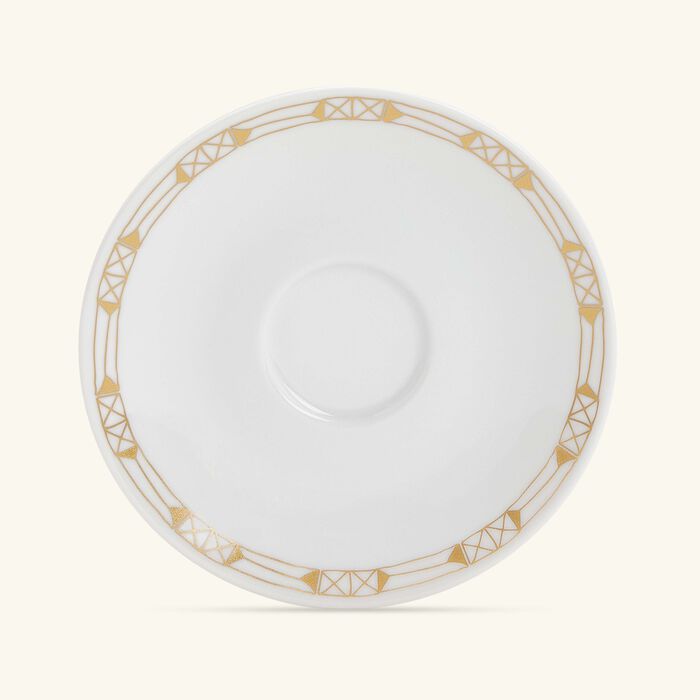 باكارا طقم تاليران المؤلف من فنجانين للقهوة مع صحنيهما باللون الذهبي