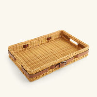 Bailey Serving Tray Rectangular Medium Brown ralph lauren home bailey serving tray rectangular medium brown