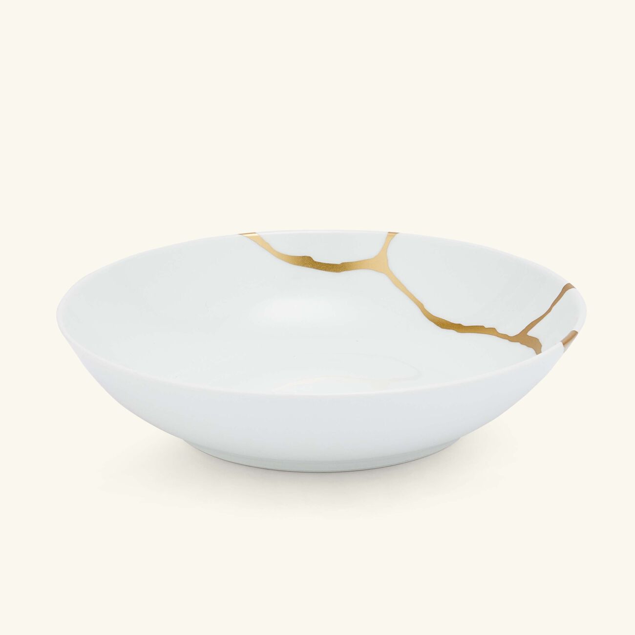 bernardaud kintsugi soup plate round white 19cm