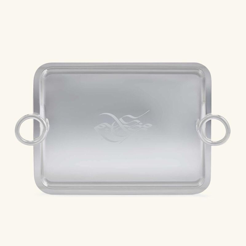 christofle vertigo ramadan serving tray rectangular large silver plated