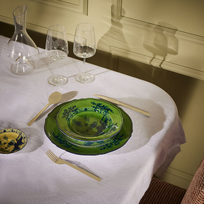 ginori 1735 oriente italiano charger plate round green 31cm